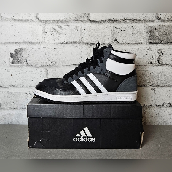 Adidas Originals Top Ten RB Black White High Top Sneakers 10.5 - Picture 12 of 12